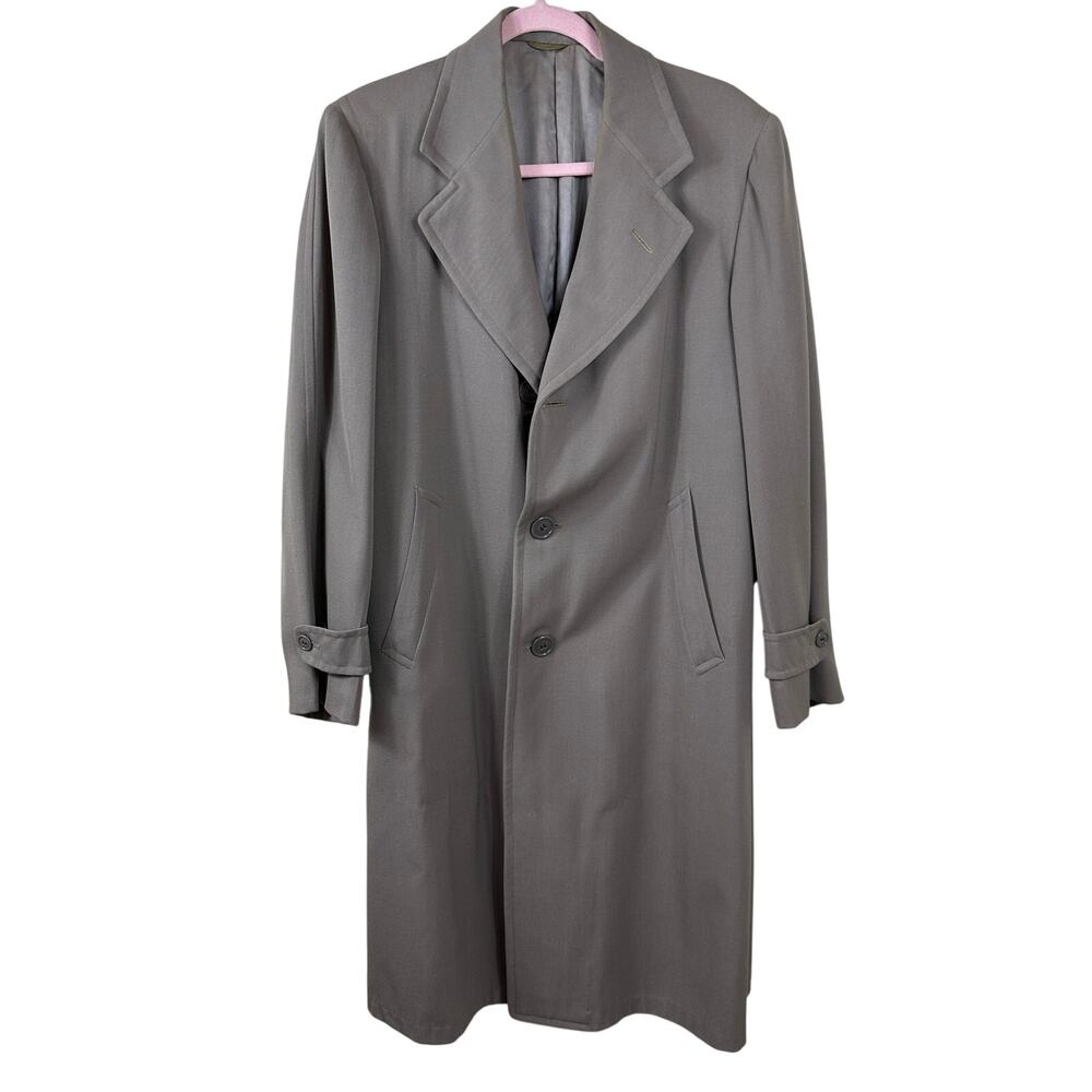 Vintage Joseph & Feiss Sheddar Charvenette Overcoat Gray XL, Made in USA